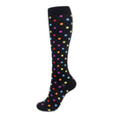 circulation cute socks blue with colors dots