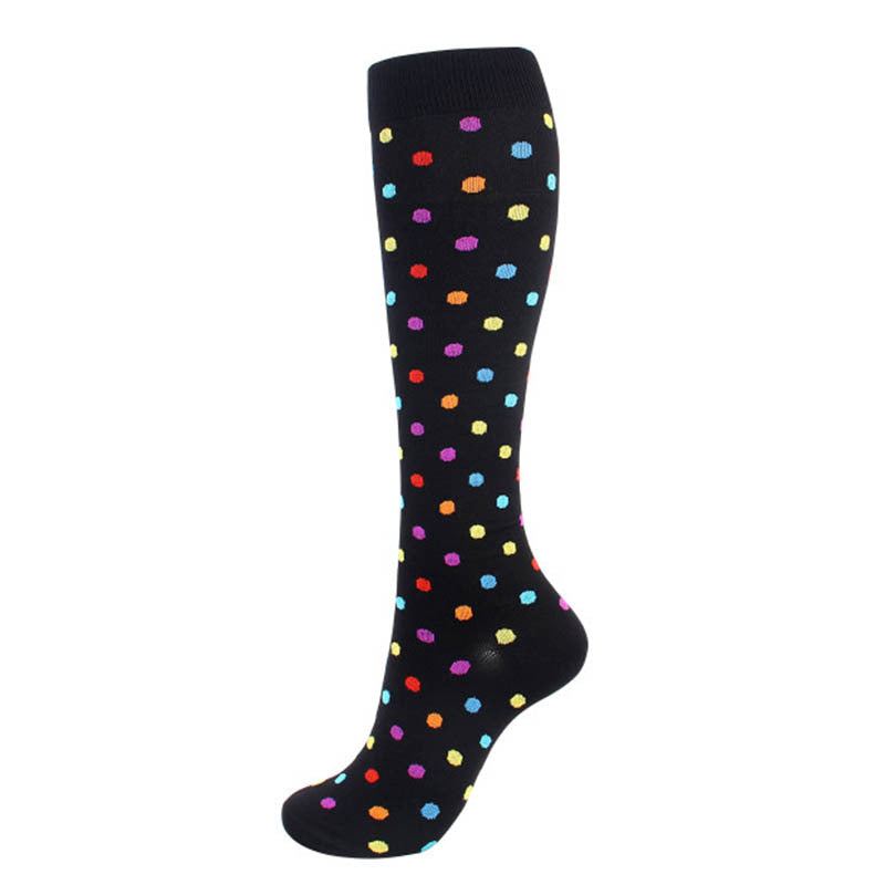 circulation cute socks blue with colors dots