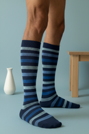circulation cute socks blue stripes lateral