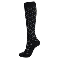 circulation cute socks black with cross lines