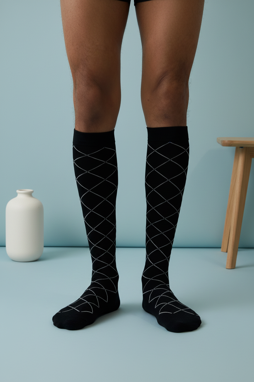 circulation cute socks cross lines frontal