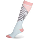 circulation cute socks pink with gray stripes