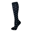 circulation cute socks black with white stars