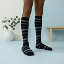 Cute design compression socks gray stripes