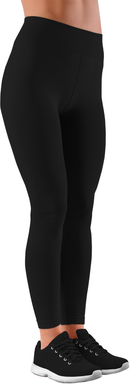 Detalle leggins de compresión para mujer color negro