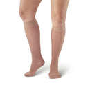 Medias de compresión con punta cerrada en beige, 20-30 mmHg