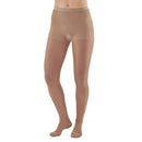 Medias panty de mujer color beige con puntas cerradas, nivel 20-30 mmHg