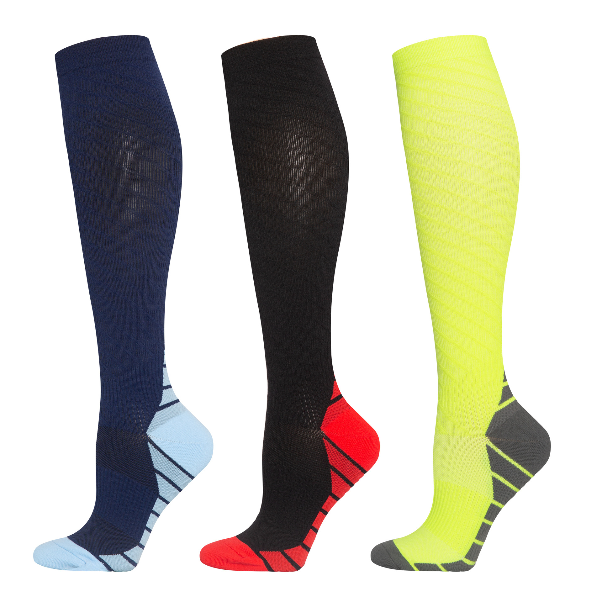 Medias deportivas de compresión a la rodilla unisex 20-30 mmHg para running y entrenamiento - VieSalud.